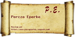 Percze Eperke névjegykártya